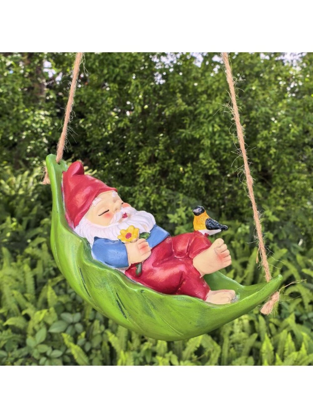 Charming Gnome Garden Statues - Resin Hanging Tree Decorations for Outdoor Art